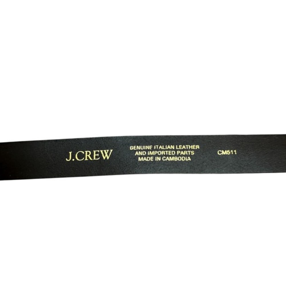 J CREW Italian leather rectangle belt XL brown - Picture 5 of 6